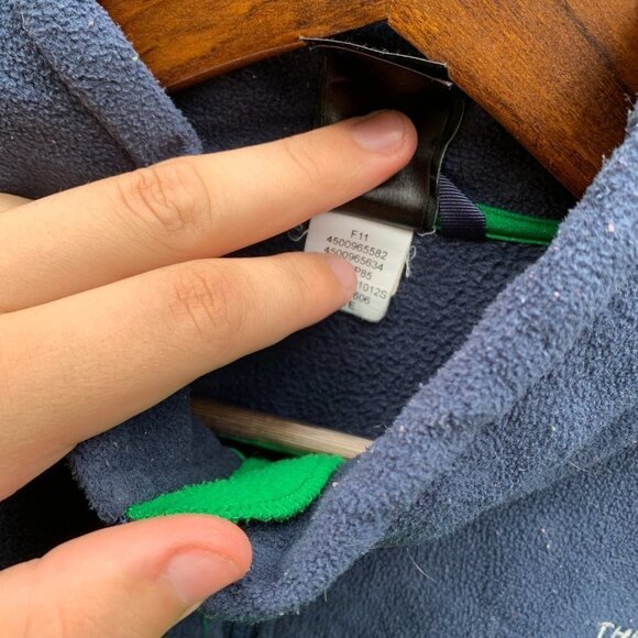 The North Face Fleece Zip Up Jacket Varsity Green - Picture 4 of 9